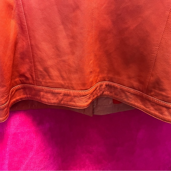 Classiques Entier Red Leather Jacket  size L - Picture 12 of 15